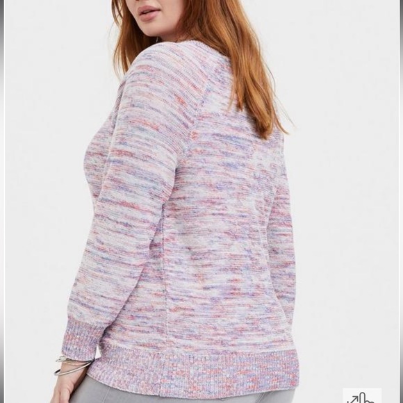 Torrid women’s Multicolor Confetti Yarn Pullover Sweater - Picture 2 of 9